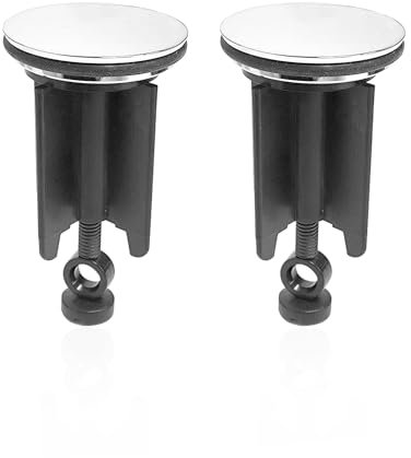 SLEEKEE Lot de 2 bouchons de lavabo, 40 mm, bouchons en métal pour salle de bain, bouchons de lavabo universels en alliage de zinc