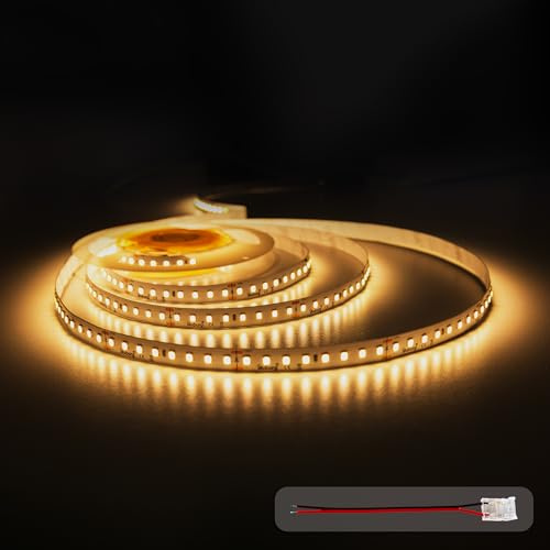 illuburg 24V LED Strip 5m Warmweiß 2700K 128LEDs/M 12W/M 7200lm superhell SMD 2835 Dimmbar LED Streifen Band Lichtleiste