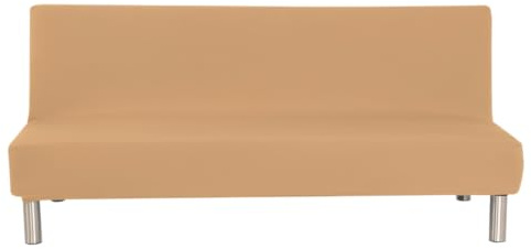 Aisaving Einfarbiger Sofabezug ohne Armlehnen, Polyester, Spandex, Stretch, Futon-Schonbezug, 3-Sitzer, elastisch, vollständig zusammenklappbar, für Klappsofa, ohne Armlehnen, 203,2 x 127 cm
