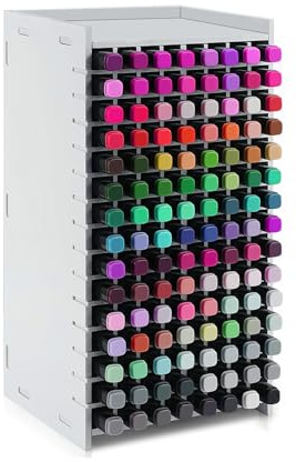 Marker Organizer, Stiftehalter und Stifte Organizer für 120 Stifte | Mit herausnehmbarer Trennwand für Marker, Signierstifte, Bleistifte und Kunstpinsel, ideal für Schreibtisch und Atelier