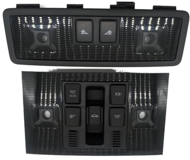 XEBRAD for, for VW, for, for Golf, for 7 7.5 GTI plafonnier Lampe de Lecture Gris Noir Plafonnier pour Console de pavillon(Schwarz)