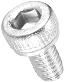 METALLIXITY Socket Head Cap Screw(M3-0.5x4mm)50Pcs, 304 Stainless Steel Allen Socket Drive Metric - Machine Internal Hex Screw UNC Coarse Thread, Silver Tone