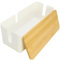 JJQHYC Boîte de Rangement de câbles avec Couvercle en Bambou pour Ranger Les câbles et Les Prises (Blanc)