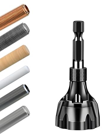 Deburring External Chamfer Tool, Professional Tungsten Steel Blade Deburrer with Hex Shank Bit Bolt Quick Release Deburring Tool – Heavy Duty Chamfering Drill Attachment for Smoo(3mm-20mm)