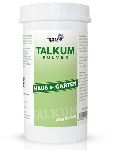Sucelos Polvo de talco Fipro Minerals 300 g 100 % talco para el hogar, jardín, remedio natural para manchas de grasa, cuidado del calzado, limpiador de ventanas