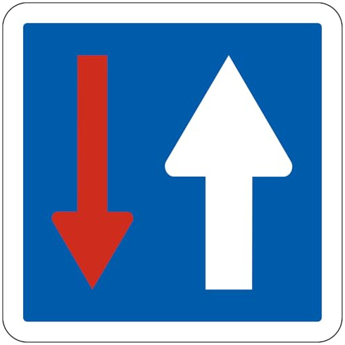 Signalétique.biz France - Panneau d'indication Priorité par rapport à la circulation venant en sens inverse C18 Signalisation Carré ECOLIGN Panneau Sécurité Routière - Gamme Ecolign - 350 mm