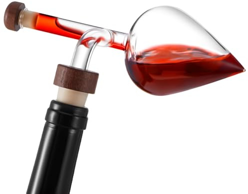 Chengu Aireador de vino, decantador, aireador, vertedor, rojo, blanco, en botella, accesorios de regalo de vino, hace que tus vinos sepan mejor