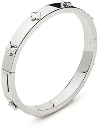 Kate Spade New York Spade Flower Hinge Bangle (Silver)