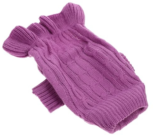 Toyvian Katzenpullover Warme Welpenkleidung Winteroutfit Haustierkostüm Haustierkleidung für Kleine Hunderassen mit Hochem Kragen und Modischer Verzierung