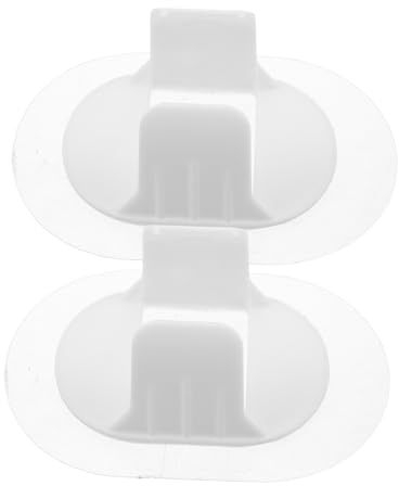 CLISPEED 2 Stück Pvc Rohrhalterung für Ablaufschlauch mit U-förmiger Führungsklemme Weiße Ablaufschlauchklemme aus Kunststoff für Waschmaschine und Klimaanlage Hält Rohre Sicher