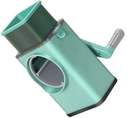IWOWHERO Rallador Manual de Verduras Rotativo Multiusos con Base Antideslizante para Cortar Rallar y Desmenuzar Herramienta para Cocina Versátil
