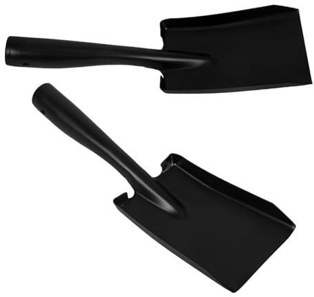 Alipis 2 Pièces Pelle à Cendres Double Acier Robuste pour Cheminée et Barbecue Pelle à Charbon Large pour Jardinage et Nettoyage Extérieur Outil Multifonction pour Foyer Intérieur et