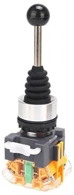 AUBEST Industrial Joystick, 22mm Joystick Switch, 2 4 Way Position Self Locking Momentary Master Monolever Rotary Power Toggle Cross Rocker Switches D-PA12(Nero)