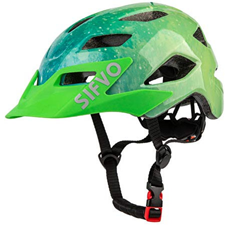 SIFVO Fahrradhelm Kinder Jungen und Mädchen 50-57cm, Kinder Fahrradhelm mit Abnehmbarem Visier Kinderhelm Multisport Helm Kinder Sicher und Komfortabel 5-14 Jahre