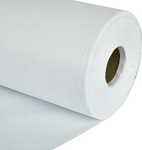 Fashion Track Iron on Fusible Interfacing - 90 cm - Nonwoven Fabric in Medium and Light Weight, for Tailoring, Crafts, Collars and Dress Making (White, 1 Metre - Medium Weight)