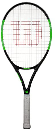 Wilson Blade Elite 105 - Racchetta da tennis per adulti (disponibile in misure di impugnatura da 1 a 4) (impugnatura 2 (10,8 cm)), colore: nero, verde, bianco