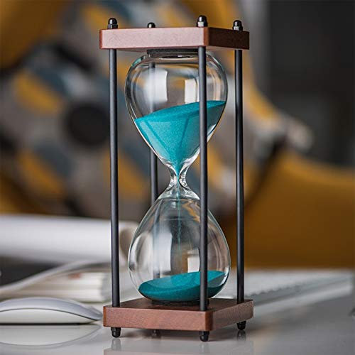 15 30 Minutes Wooden Large Hourglass Timer,black Sandglass Decoration,dining Room Living Room Closet Office Desk Bedroom Sand Clock Timer Creative Gift.