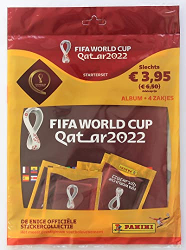 Panini World Cup 2022 Qatar - Starter internationale Version 638 Sticker - Leeralbum + 4 Tüten WM