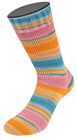 LANA GROSSA Landlust die Sockenwolle | Garn aus Merinowolle in verschiedenen Farben | Handstrickgarn aus 80% Schurwolle (Merino) & 20% Polyamid | 100g Wolle zum Stricken & Häkeln | 420m Garn FB 129