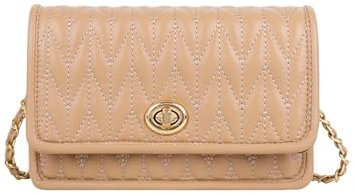 SuChengSS UmhäNgetasche Damen Gesteppte Crossbody -geldbörse Für Frauen -umhängetasche Mit Ketten Schulter -Messenger -Tasche-Khaki
