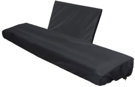 DECOMELODY Elettronico Design Elasticizzato Protettivo per Composito Nero 88 Tasti Pianoforte Copertura Antipolvere per Tastiera Musicale