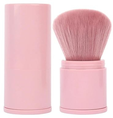 generico Pennello per Polvere Portatile con Coperchio Fluffe per Fissaggio di Blush Essenziale per Beauty Case da Viaggio