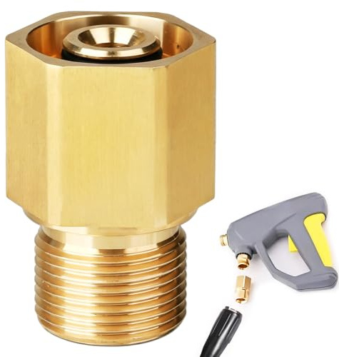 Adapter für Kärcher Easy!Lock TR22 auf M22 x 1,5 AG - Hochdruckreiniger Adapter aus Messing, Adapter Alt auf Neu für Kärcher HD HDS ProHD, Flächenreiniger Ersatzteile