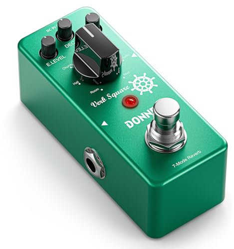 Donner Reverb Guitar Pedal, Verb Square Digital Reverb 7 Modes Room, Hall, Church, Spring, Plate, Studio, Mod, True Bypass