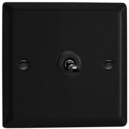 Varilight Single Light Switch 2-Way - Urban Matt Black With Iridium Toggle