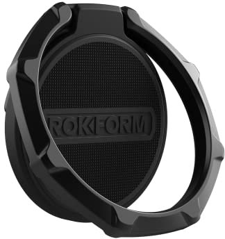 Rokform Anello di supporto magnetico per telefono – Anello e impugnatura di supporto per smartphone (nero)