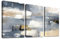 3 Pcs Marco de Madera Beige Gris Abstracto Cuadro Decoracion Salon Modernos Lienzo Decorativos Pintura Cartel Imagen Cuadros Decorativos Salon Comedor Dormitorio Baño Decoración de Pared 30cmx40cmx3