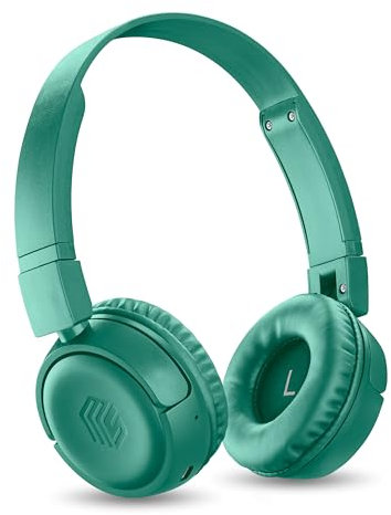 Music Sound - VIBED – Cuffia Bluetooth con Padiglioni Girevoli e Pieghevoli – Archetto imbottito per Massimo Comfort di Utilizzo – Play Time 35 Ore – Verde