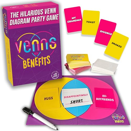 VENNS WITH BENEFITS - The Hilarious Venn Diagram Party Game, for 3+ Creative & Witty Players