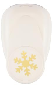 Vaessen Creative 21437-173 motivstansare snöflinga 48,75 x 48,75 mm motivhålslagare julstansare för pysselpapper, lerpapper, scrapbookpapper eller decoupage-papper, vit-guld, en storlek