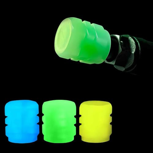 PBAHAUP Tapas válvulas Coche iluminadas, 36 Piezas Tapas válvulas Coche iluminadas, Tapas válvulas neumáticos Coche Fluorescentes, Tapa válvula Calavera Universal, Tapas válvulas Coche iluminadas