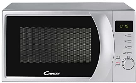 Candy CMG2071DS Forno a Microonde con Grill, 20 Litri, 700 W, 6 Livelli di Potenza, Funzione Scongelamento, Blocco Bambini, 45,2x33,5x26,2 cm, Argento (Ricondizionato)