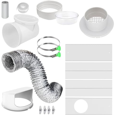 Kit di ventilazione interna per asciugatrici, kit di ventilazione per asciugatrici, pannelli per guarnizioni per finestre | Parti di aerazione per asciugatrice, connettore per asciugatrice per