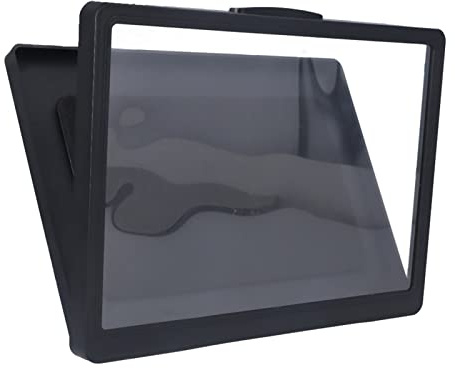 Dusch Tabletthållare, 180° Rotation Vattentät Tabletthållare Badrum Tablettfodral, Surfplatta Väggmonterad Hållare med Berörbar Anti-dimma Skärm för Badrumskök (9802B Svart)