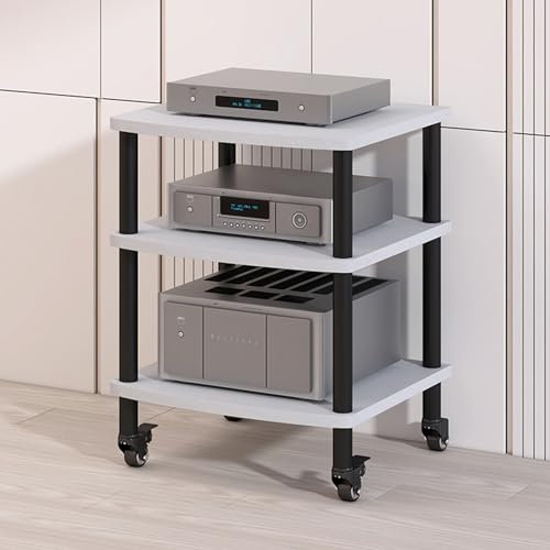 JYHHGDS Meuble multimédia AV Mobile à 2/3/4 Niveaux, Support pour Lecteur CD, Support stéréo, Meuble TV d'angle, Armoire de Rangement Ouverte en Bois pour la Maison/Le Bureau (Niveau D-3)
