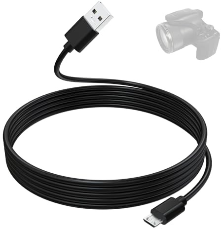 Cable de carga micro USB compatible con Kodak Pixpro Astro Zoom AZ401 AZ421 AZ252 AZ901 FZ152-RD FZ53-RD FZ43, Easyshare Sport C123 C142 C143 C183 C195 C1505 C1530 C1555 0, 1.5 m