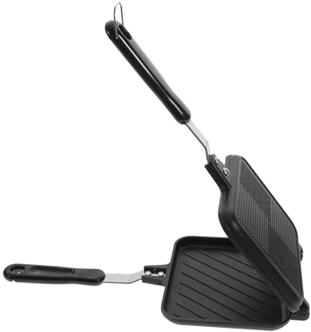 Alipis Sandwichera Tostadora de Doble Cara Desmontable, Sartén Antiadherente para Desayuno y Huevos, Molde Multifunción para Sándwiches, Utensilio de Cocina Práctico para Hogar y Exterior