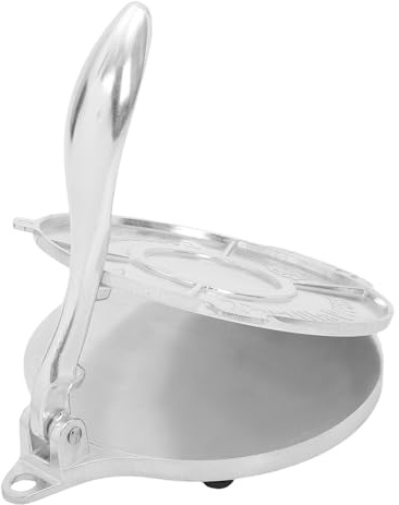SECFOU Prensa para Tortillas de Maíz de Aluminio de 8 Pulgadas, Máquina Manual para Hacer Tortillas Mexicanas, Prensa para Masa Superficie Antiadherente, Herramienta Versátil para Cocina