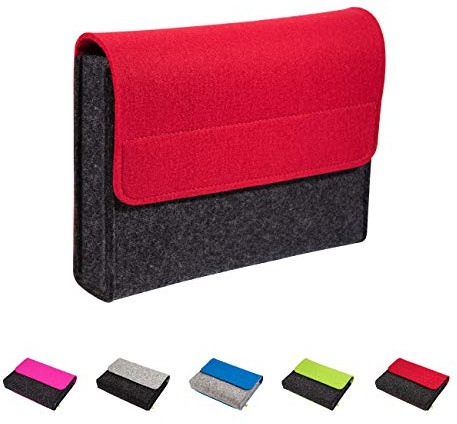 Taschenapotheke groß, leer, handgemacht aus echtem Filz (rot) - ideal als Hausapotheke, Notfallapotheke und Reiseapotheke