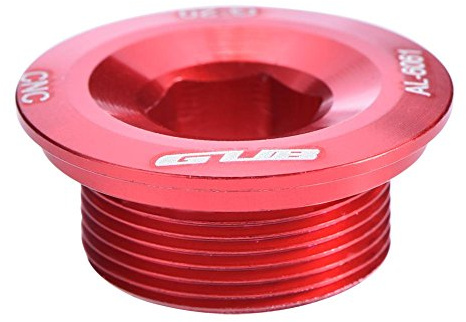 Dilwe Crank Bolt, Aluminum Alloy Crank Arm Fixing Screw for Hollowtech BB Axis compatible with SHIMANO XT SLX Mountain Road Bikes (Red)