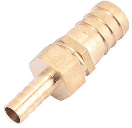 Schlauchstutzen Male Pipe Fitting Set Schlauchtülle Schlauchverbinder Benzinschlauch Verbinder, 10mm-16/19/25mm Messing-Reduzierkupplung Reduzierkupplung Für Die Rohrwartung(10-16mm)
