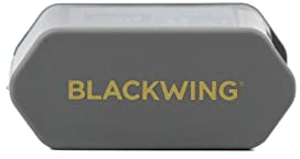 Blackwing Two-Step Long Point Pencil Sharpener, Grey, German Steel Blades, Creates Sharp Long Pencil Point, Pack of 1
