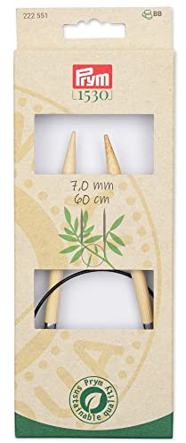Prym 222551 Rundstricknadel Prym 1530, Bambus, 60cm, 7,0mm, Holzfarben