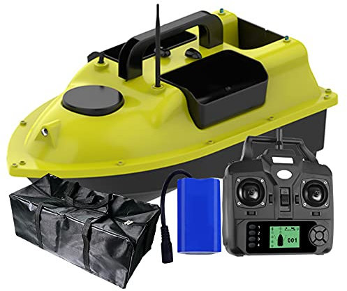 DYJD RC Fishing Bait Boat, One-Key Return Dual Bait Boards mit Fester Geschwindigkeit-Kreuzfahrt-Dual-Motoren wasserdicht und fallsicher,5200mah