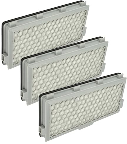 vhbw 3x filtre compatible avec Miele Complete C3 Silence Ecoline aspirateur - filtre d'évacuation HEPA blanc
