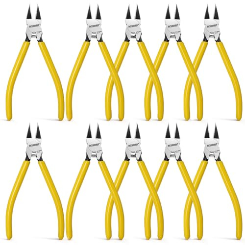 BOOSDEN Sidavbitare 150 mm, 10 Pack - Skarp fjäderbelastad klipptång för smyckestillverkning, DIY och elektriska arbeten